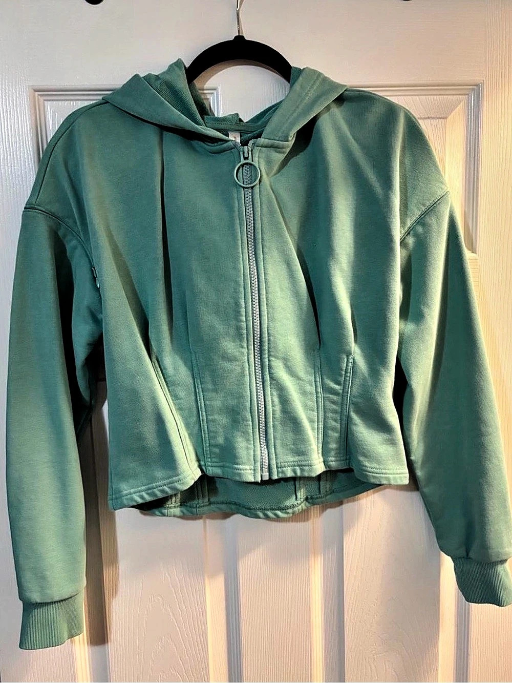 Fabletics Hooded Cropped Zip Jacket